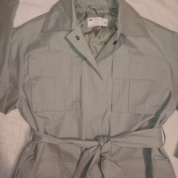 ASOS Sage Trench Coat size 2 - Picture 9 of 15